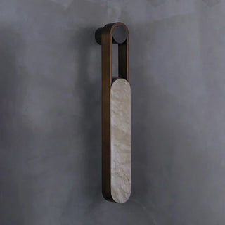 Vertical Ring Handle Alabaster Wall Lamp