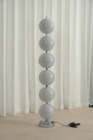 Vloer Floor Lamp Vidirlighting Illuminated Polished Chrome Space Age Eyeball Floor Lamp Casting Warm Ambient Glow through Rotating Spherical Shades