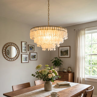 Waterfall Natural Shell Chandelier