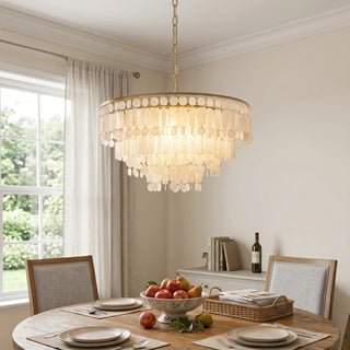 Waterfall Natural Shell Chandelier