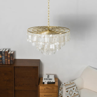 Waterfall Natural Shell Chandelier
