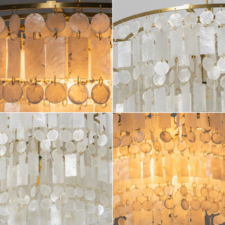 Waterfall Natural Shell Chandelier