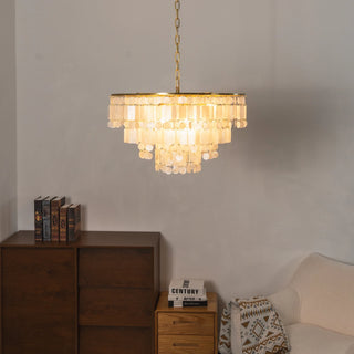 Waterfall Natural Shell Chandelier