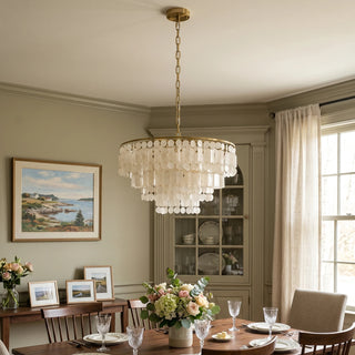 Waterfall Natural Shell Chandelier