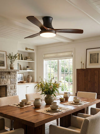 Wooden Three Blade Ceiling Fan Lights