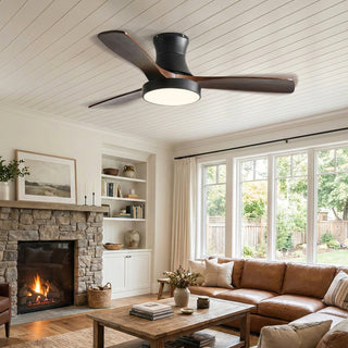 Wooden Three Blade Ceiling Fan Lights