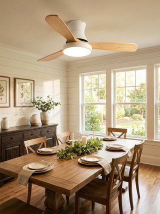 Wooden Three Blade Ceiling Fan Lights