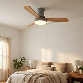 Wooden Three Blade Ceiling Fan Lights