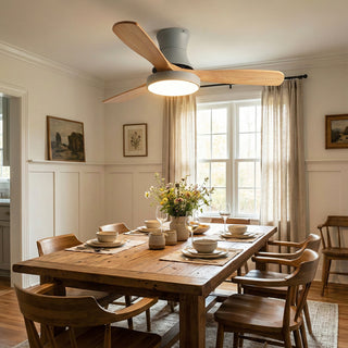 Wooden Three Blade Ceiling Fan Lights