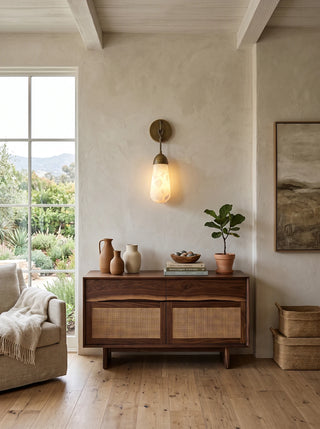 Wren Hanging Alabaster Sconce