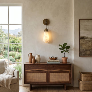 Wren Hanging Alabaster Sconce
