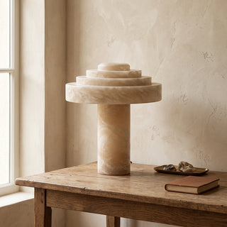Ziggara Tiered Alabaster Table Lamp