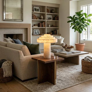 Ziggara Tiered Alabaster Table Lamp