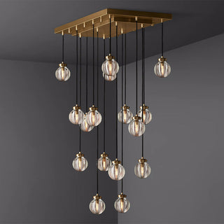 Fantasy Pearl Ball Linear Chandelier 36"