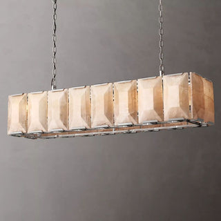 Harson Calcite Rectangular Chandelier 54"