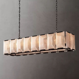 Harson Calcite Rectangular Chandelier 54"