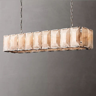 Harson Calcite Rectangular Chandelier 62"