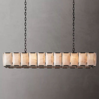 Harson Calcite Rectangular Chandelier 74"