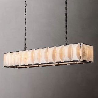 Harson Calcite Rectangular Chandelier 74"