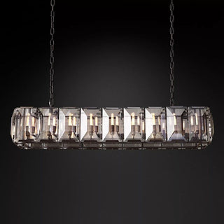 Glass Rectangular Chandelier Restaurant