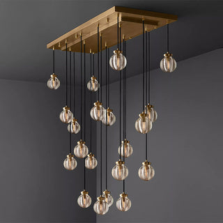 Fantasy Pearl Ball Linear Chandelier 54"